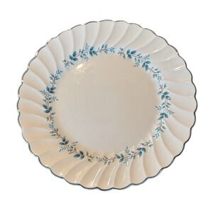 Myott Olde Chelsea Bluebell Plate Staffordshire England Scalloped Swirl Edge